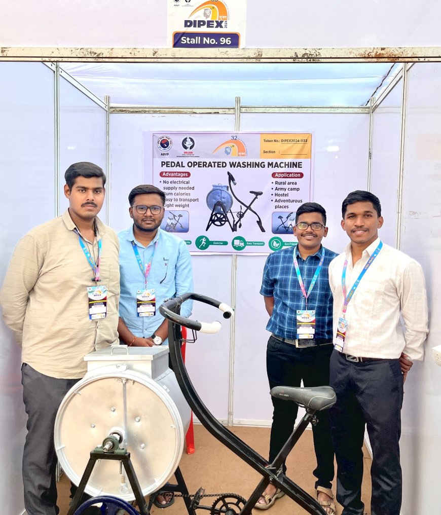 MIT-ADT Students' Pedal-Operated Washing Machine Grabs Headlines at DPEX-2024!